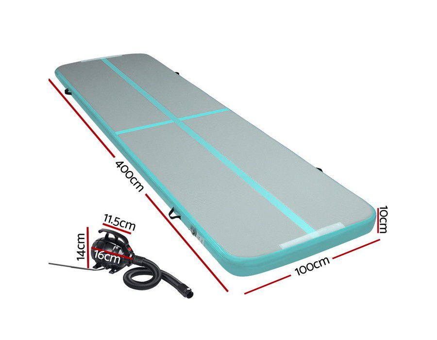 Inflatable Air Track Mat Exercise Pad (4x1m | 10cm) + Pump - Image 5