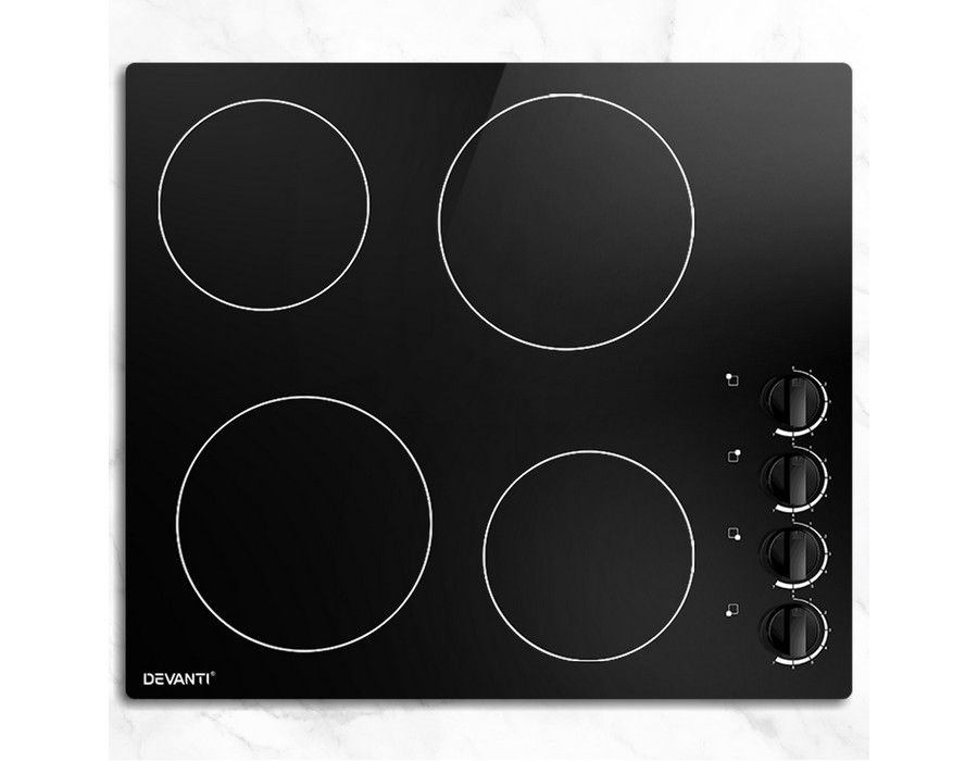 Cooktop Hot Plate Cooker (4-burner | 60cm) Electric Glass Black - Image 2