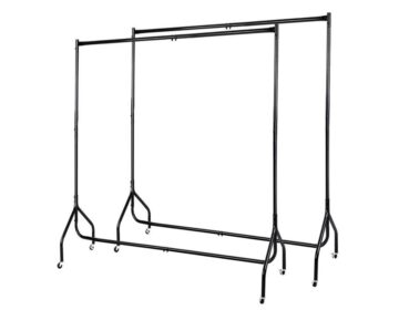 Clothes Rack Garment Stand (Set of 2) 6ft Black