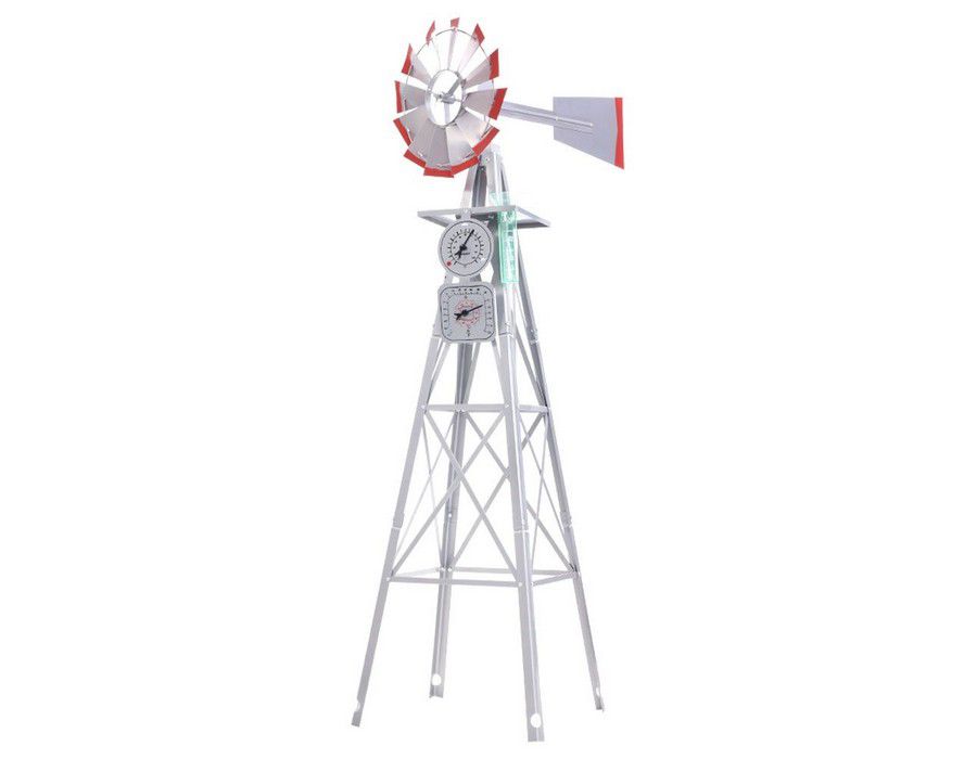 Windmill Backyard Outdoor Decoration (6ft) 12-blade Metal Frame