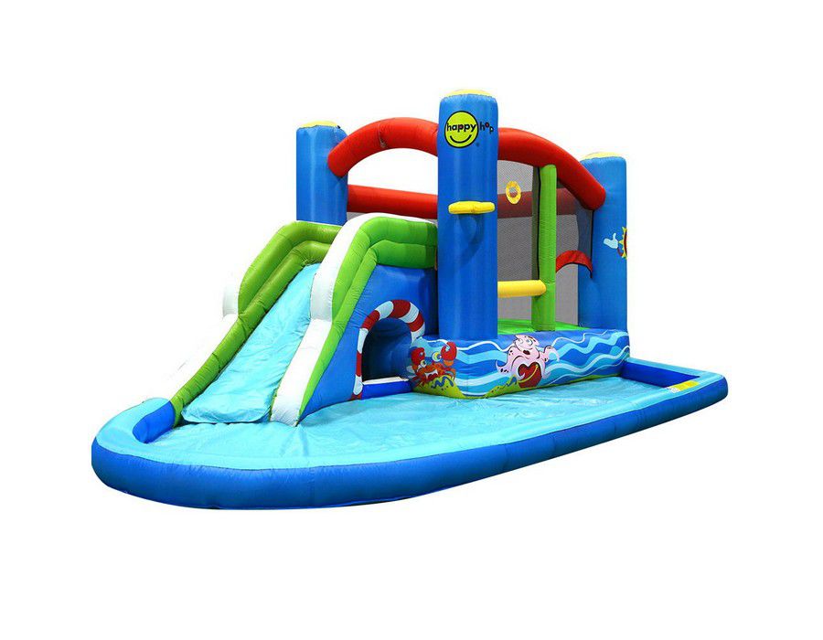 Water Slide Activity Playground Inflatable Pool Basketball Kids
