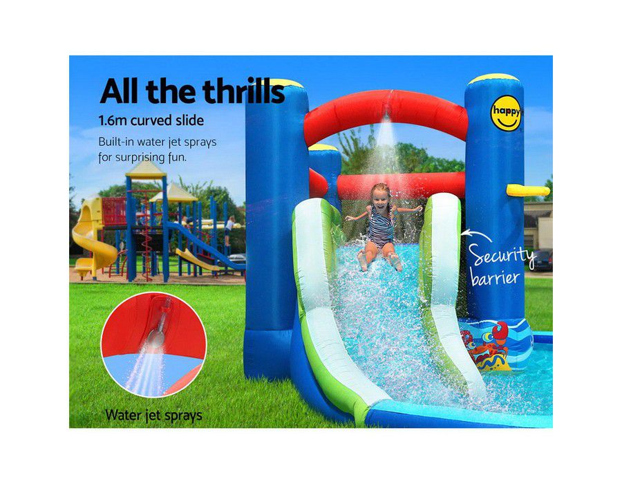 Water Slide Activity Playground Inflatable Pool Basketball Kids - Image 3
