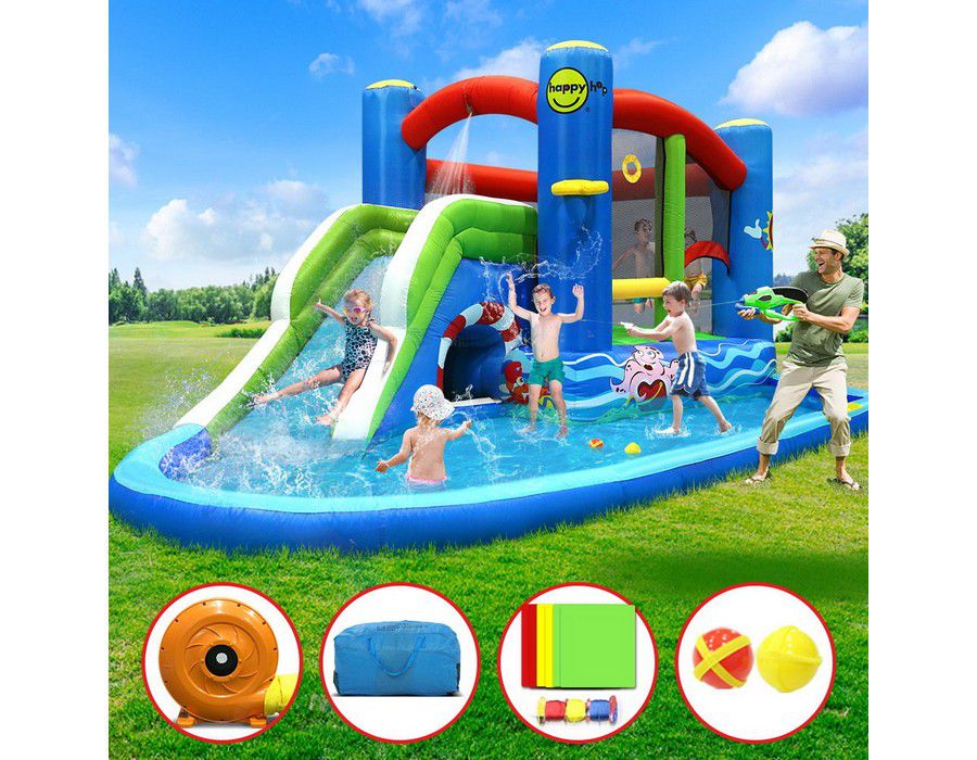 Water Slide Activity Playground Inflatable Pool Basketball Kids - Image 2