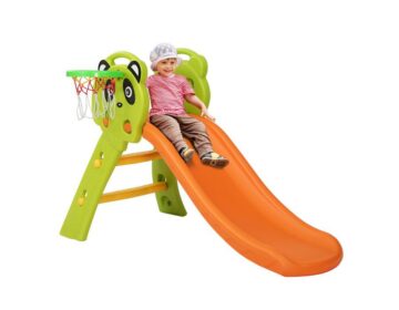 Kids Play Equipment Activity Game Slide Basketball + Ball + Pump