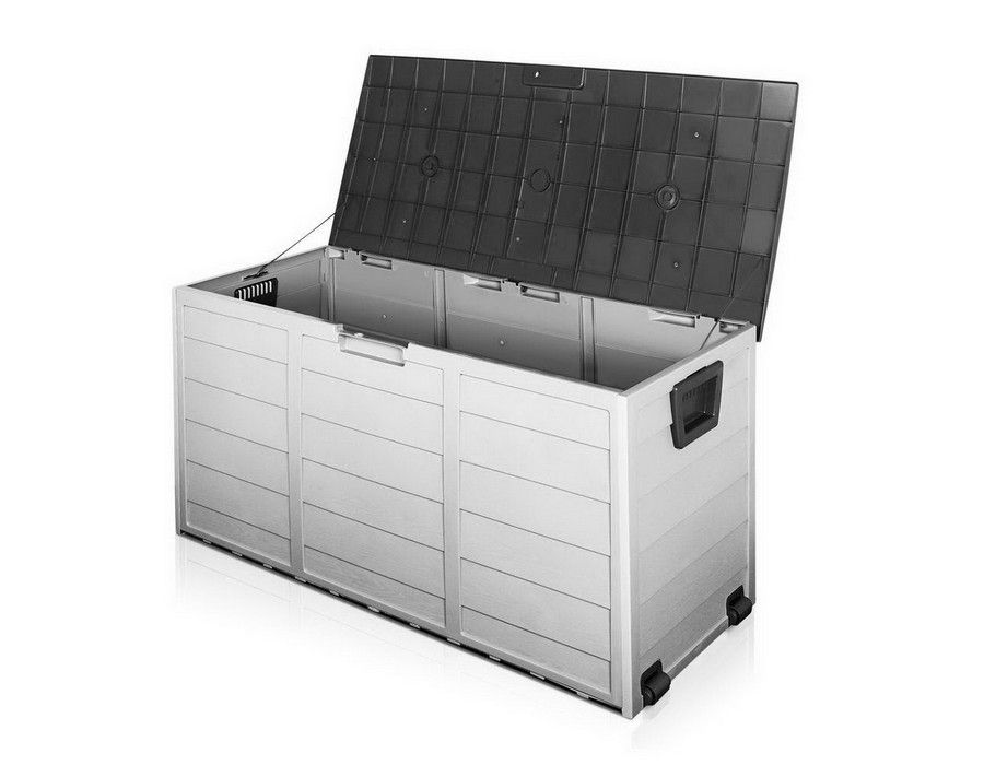 Buy Storage Box Unit (290L) Outdoor Black Shed Garden Backyard Sturdy
