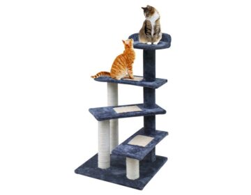 Pet Cat Tree Rest Play Area Scratching Post (100cm) Wooden Frame