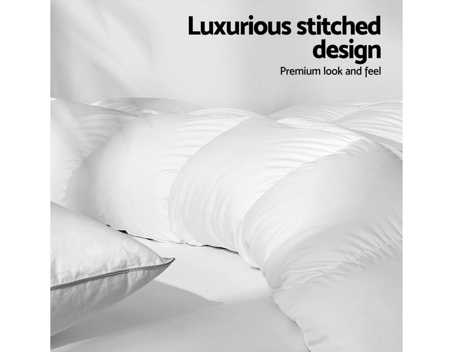 Quilt Doona Duvet Bedding (Super King Size) Goose Feather Down - Image 3