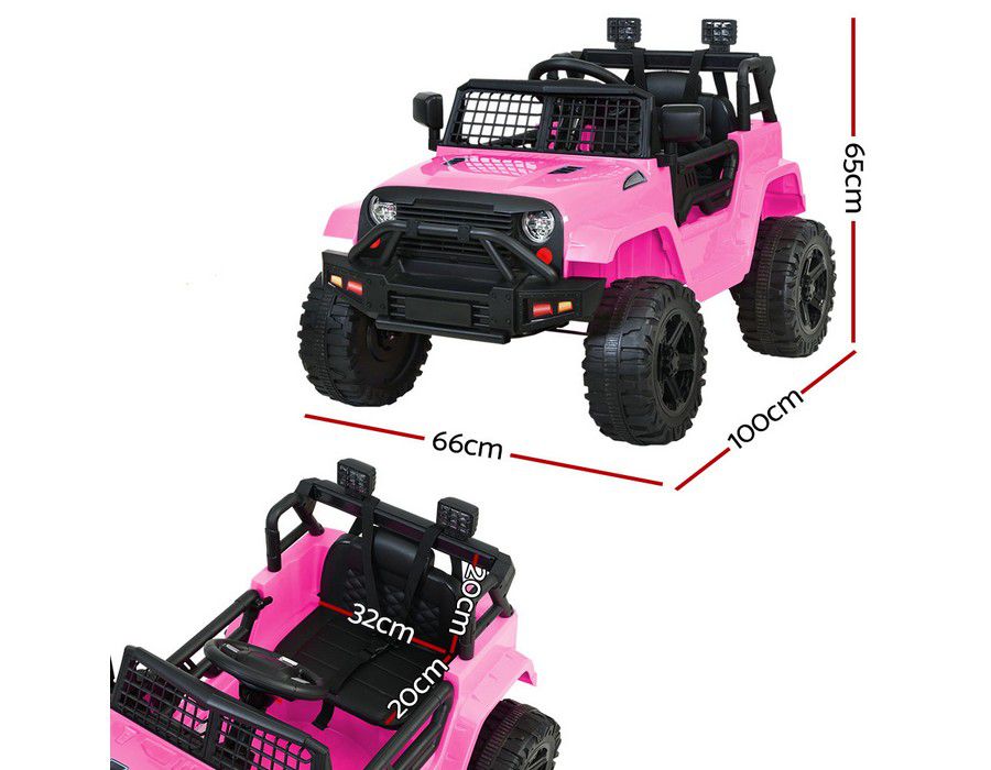 Kids Ride-on Car Toy Jeep Electric 4WD Pink - Image 5