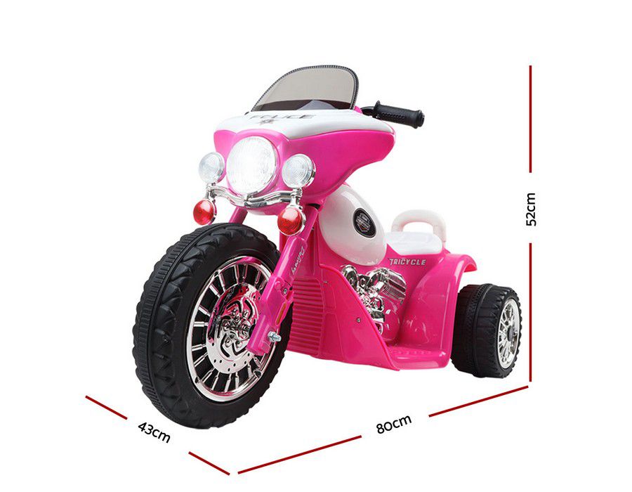 Kids Ride-on Motorbike Toy (3-wheels) Harley Style Pink - Image 5
