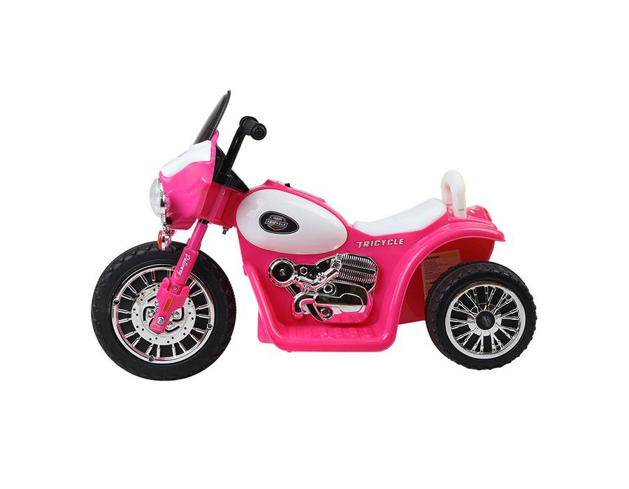 Kids Ride-on Motorbike Toy (3-wheels) Harley Style Pink - Image 3