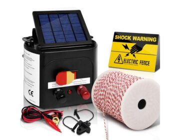 Solar Electric Fence Energiser Powered System (3km) 500m Poly Tape