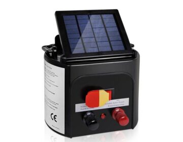 Solar Electric Fence Energiser Powered System (3km) + Cable + Sign