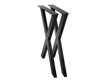 Table Legs Only Support (Set of 2) 71cm Metal Black