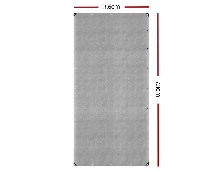 Tarpaulin Protector Cover (7.3x3.6m) Silver - Image 5