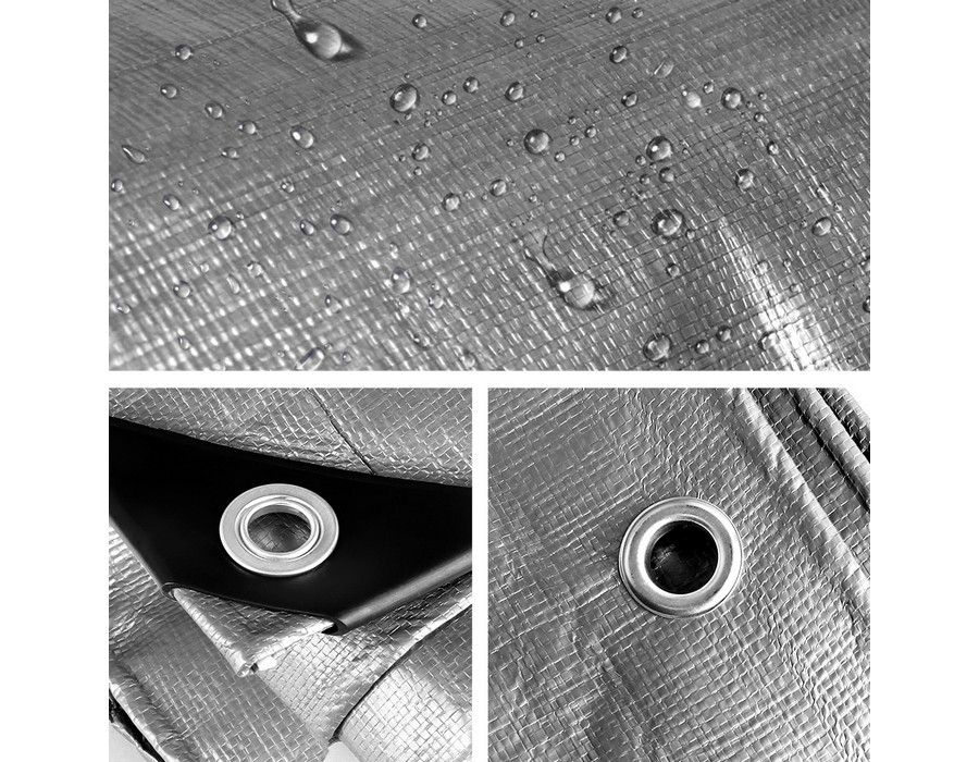 Tarpaulin Protector Cover (7.3x6m) Silver - Image 4