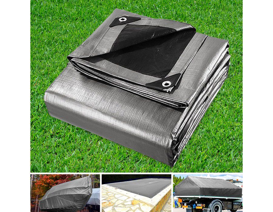 Tarpaulin Protector Cover (7.3x6m) Silver - Image 2