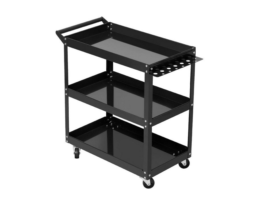 Trolley Carrier Cart (3-tier) Workshop Tools Black - Image 3
