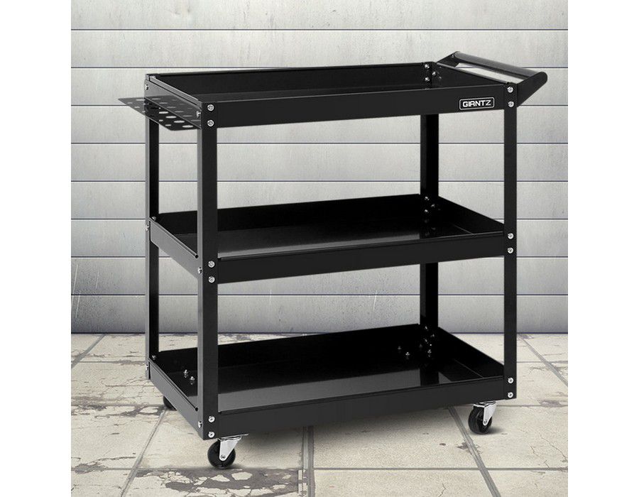 Trolley Carrier Cart (3-tier) Workshop Tools Black - Image 5