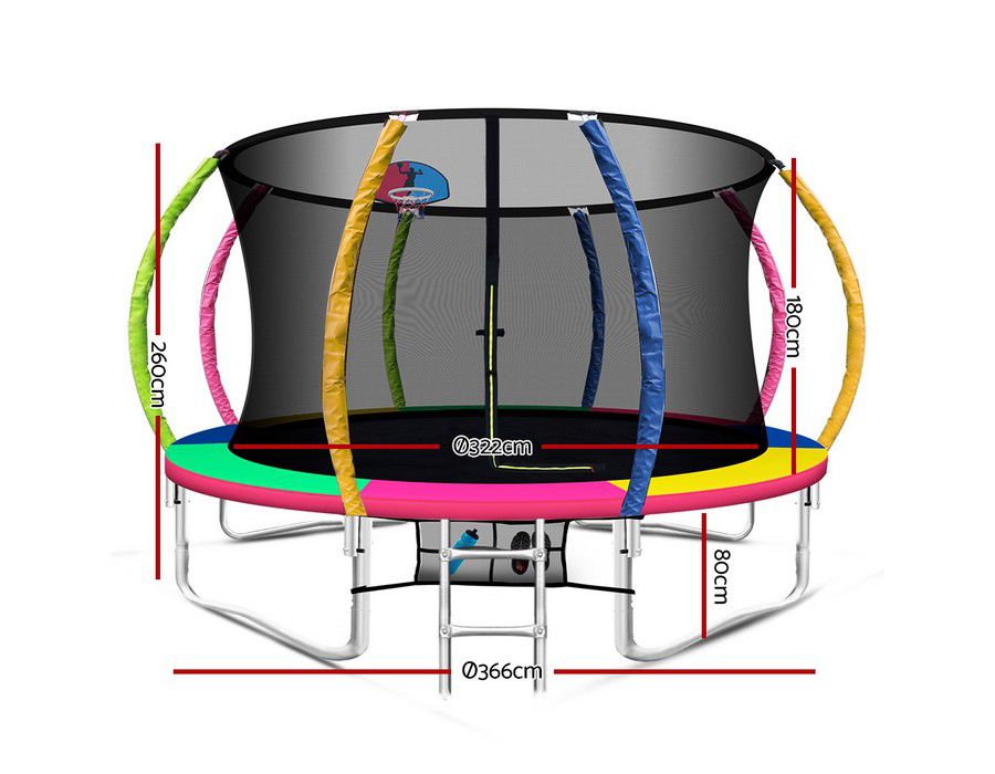 Trampoline Bouncing Pad (12ft Round) with Basketball Hoop - Image 5