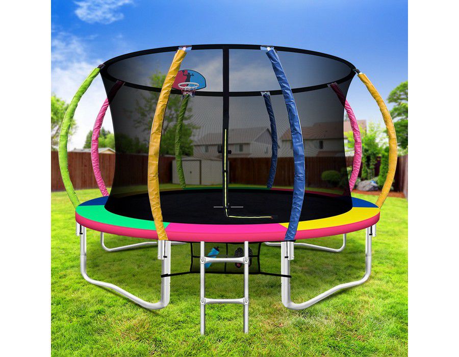 Trampoline Bouncing Pad (12ft Round) with Basketball Hoop - Image 2