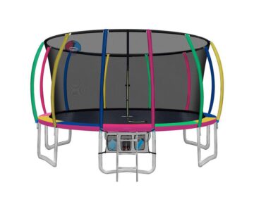 Trampoline Bouncing Pad (16ft Round) with Basketball Hoop