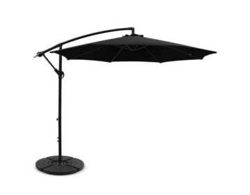 Outdoor Umbrella Shade UV Protection (3m) Cantilever Black