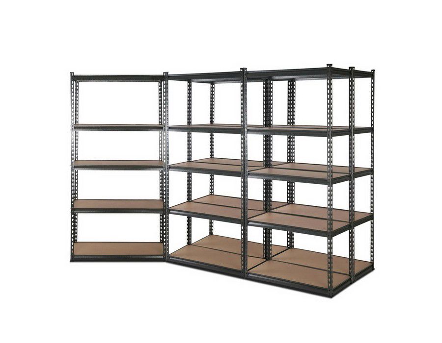 Storage Rack Shelf Stand (Set of 5) 5-tier 180x90x40cm Steel Frame