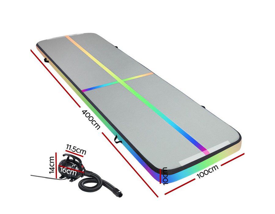 Inflatable Air Track Mat Exercise Pad 4m|10cm Thick + Pump - Image 2
