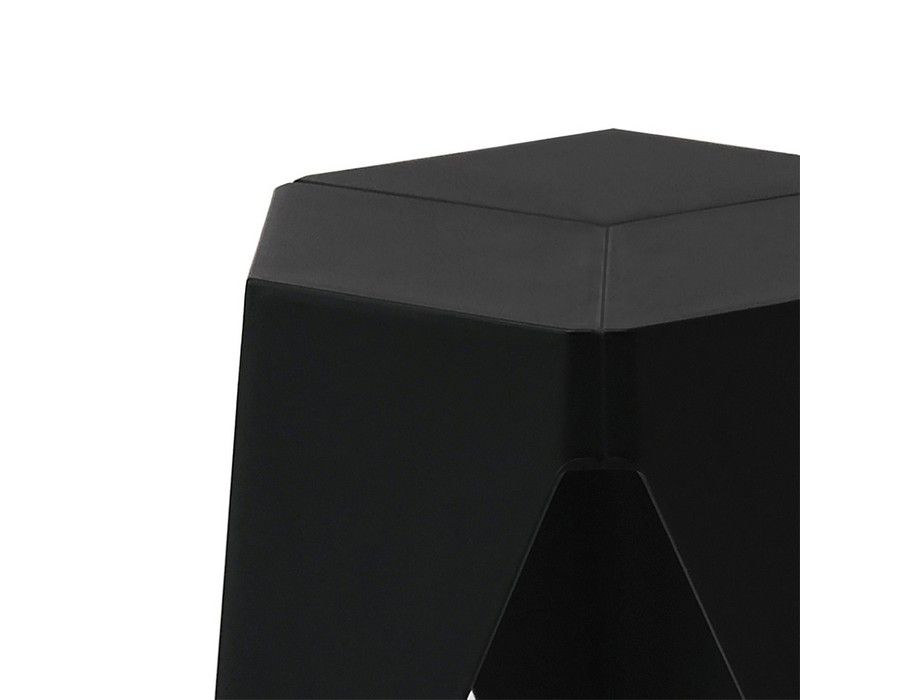 Stool Seating (Set of 2) Stackable Black - Image 4