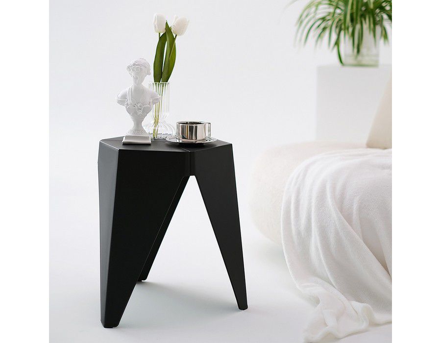 Stool Seating (Set of 2) Stackable Black - Image 5