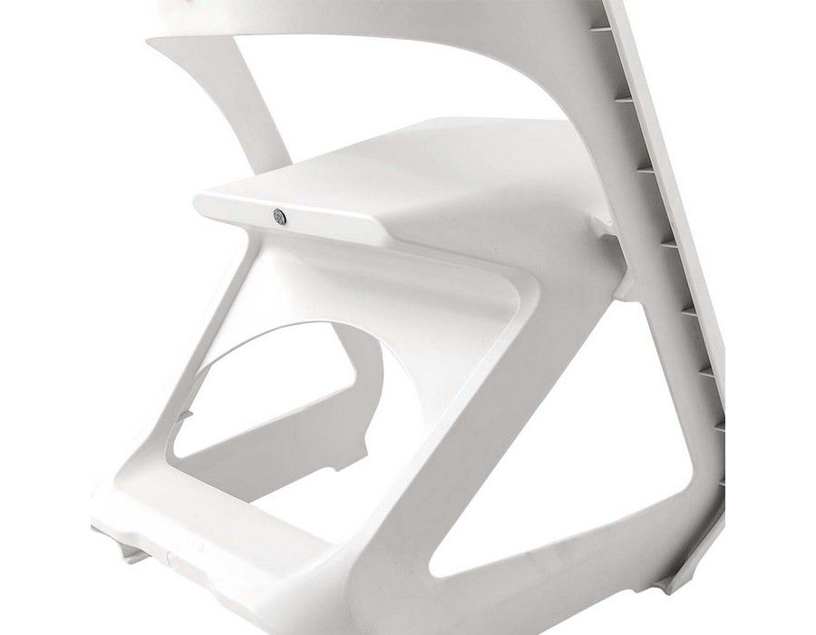 Dining Chair Dinner Seating (Set of 4) Stackable White - Image 4