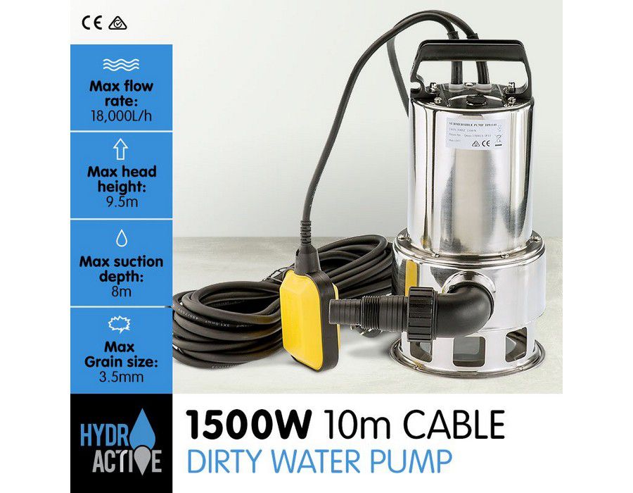 Water Pump Pressure Flow (1500W) Submersible Dirty