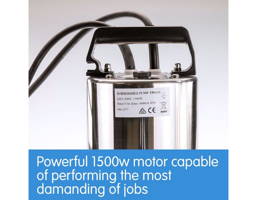 Water Pump Pressure Flow (1500W) Submersible Dirty - Image 2