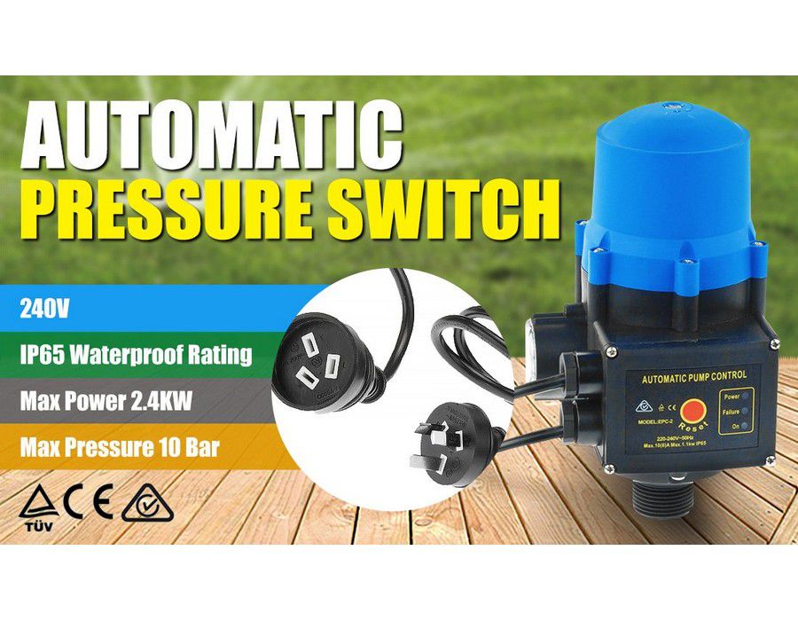 Water Pump Pressure Flow Auto Switch Controller Blue - Image 2