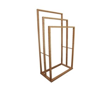 Towel Rail Bathroom Hanger (3-tier) Bamboo Clothes