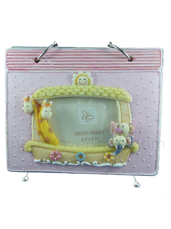 Photo Album Frame Stand Noah's Ark Pink