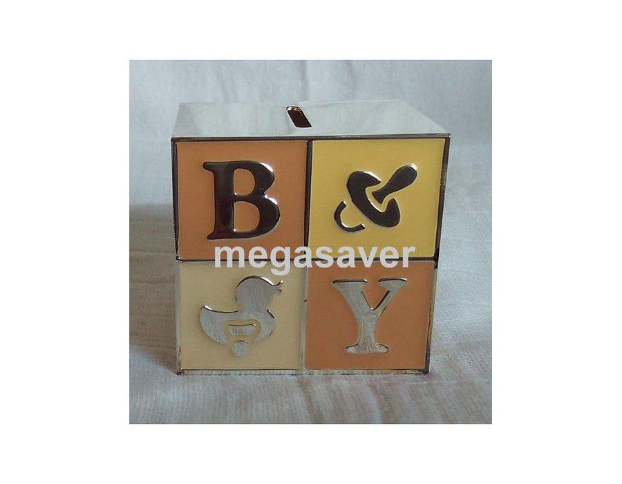 Money Box Bank Coloured ABC Alphabet Cube - Image 2