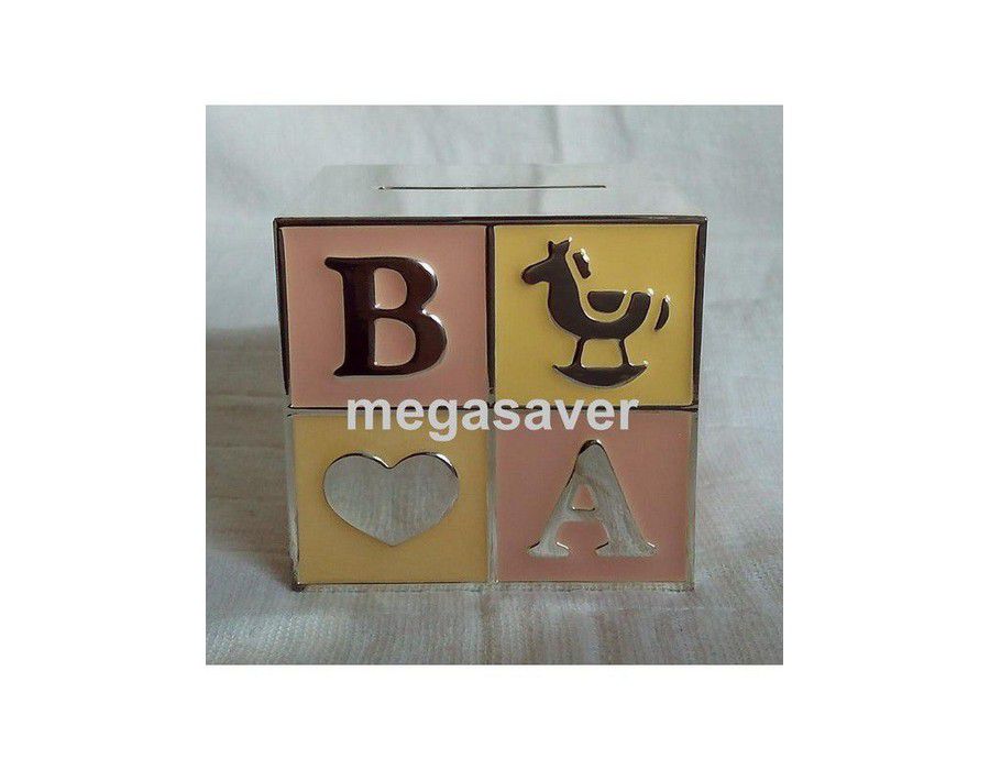 Money Box Bank Coloured ABC Alphabet Cube