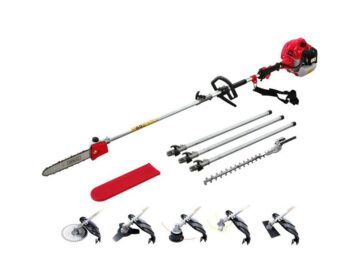 Chainsaw Pole Pruner Wood Cutter Petrol Red
