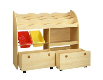 Storage Unit Display Stand (Kids) Books Magazine Toys Holder Natural