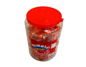 AIT Lolly Candy Bulk Pack 7 x (125pc tub) BubblO Gum Jar Red