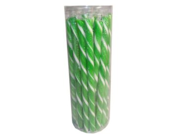 Lolly Bulk Pack 6 x (30x18g) Candy Poles Jar Green