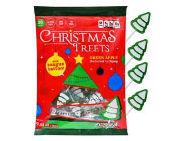 Lolly Bulk 10 x (280g | 20pc) Lollipops Christmas Tree with Tongue Tattoo